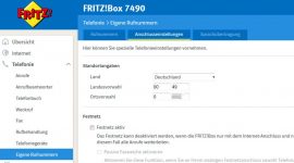 Grafische Benutzeroberfläche Fritzbox